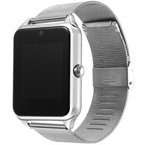 Ceas Smartwatch cu Telefon iUni GT08s Plus, Curea Metalica, Touchscreen, Camera, Notificari, Silver