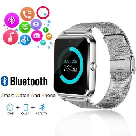 Ceas Smartwatch cu Telefon iUni GT08s Plus, Curea Metalica, Touchscreen, Camera, Notificari, Silver